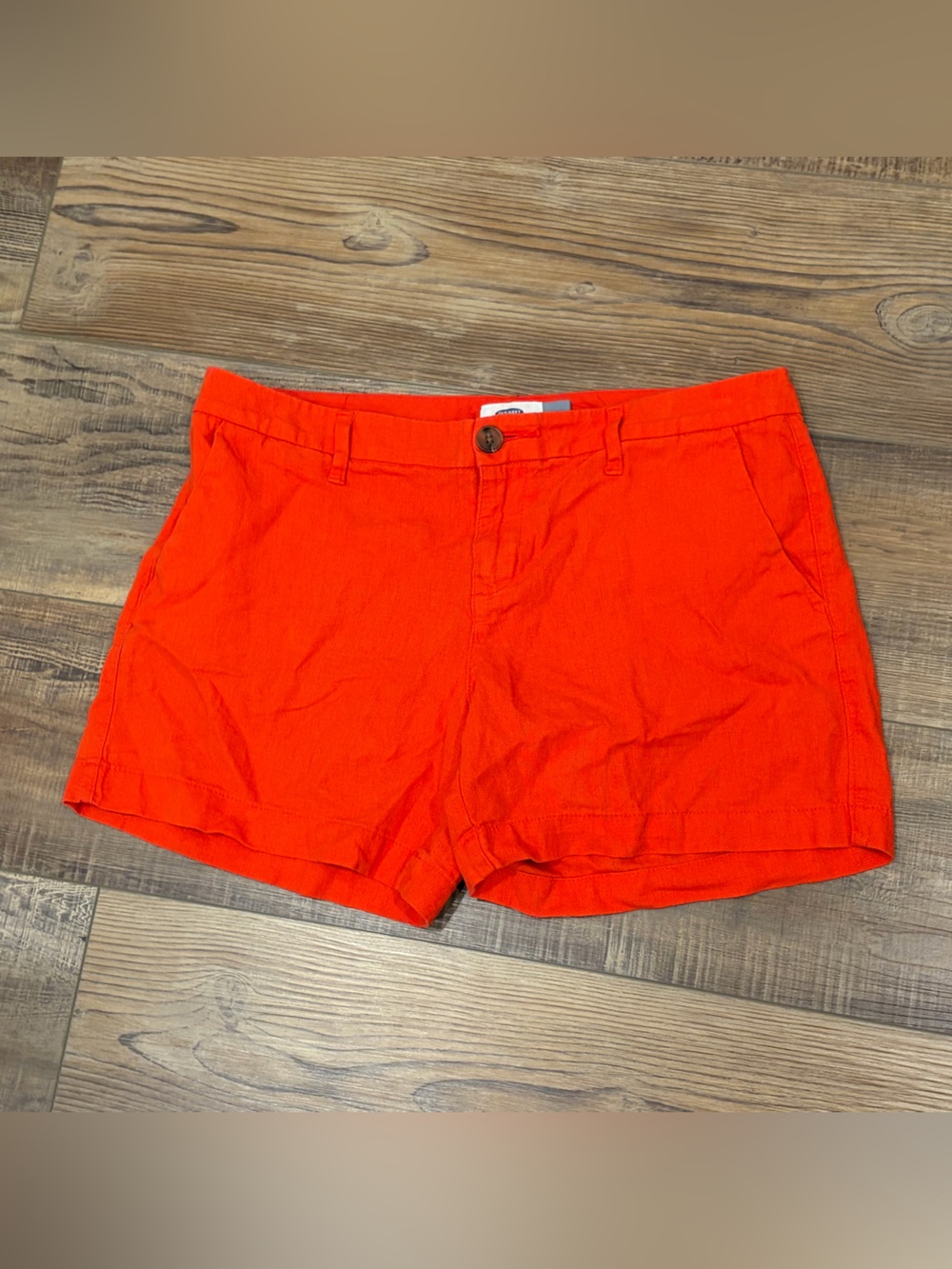 Old Navy Orange Women's linen blend Casual Shorts